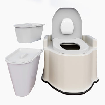 Mobile Bedside Commode Portable Toilet for Adults Weight capacity 400kg